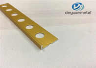 Heller goldener Aluminiumboden-Übergangs-Streifen 2 Stärke der Meter-Längen-1.0mm