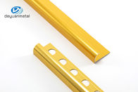 6063 Aluminiumeckprofile ringsum Form-Goldfarbe für Wand-Zutat