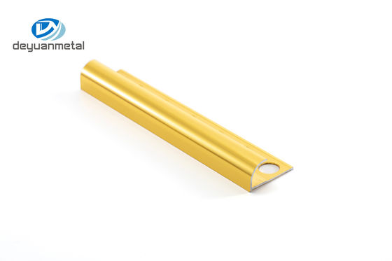 Profiliert Aluminiumordnung des rand-6063 runde Form-Goldfarbe für Wand-Zutat