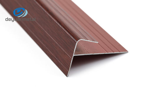 F formte die Aluminiumtreppe T6, die Rand-Ordnungs-Holz-Korn-Oberflächen-Behandlungs-Pulver-Beschichtung riecht