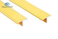 2.5m T-Stahl-Aluminiumverdrängungen 6063 materielles anodisiertes gebürstetes Silber und Gold Alu für Wand-Dekoration