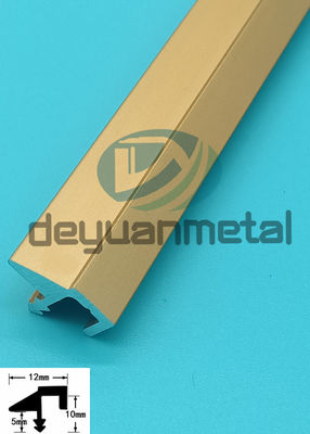 10mm Aluminiumt Profile, t formten Aluminiumverdrängung mit schräger Kante