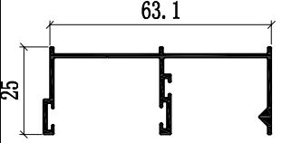 Aluminium-Patio-Fenster-Extrusionsprofile mit Pulverbeschichtung Bronze