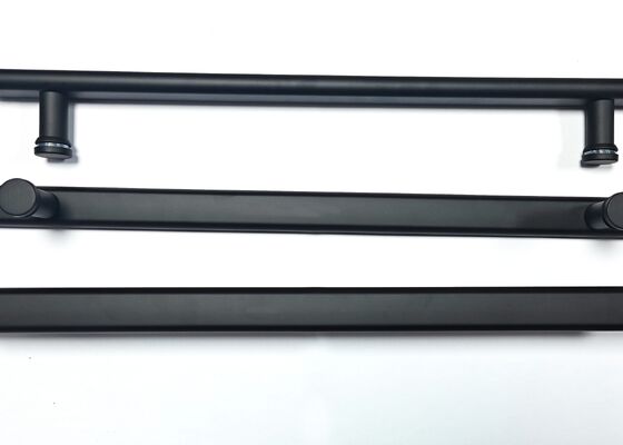 Schwarze Matte/ Polieren Silber Edelstahl Duschgriff Handtuch Bahn